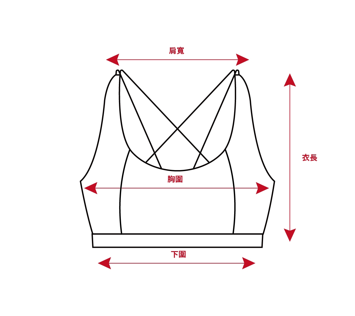 產品線條圖示 雙線條美背運動內衣